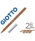 Rotulador giotto turbo color lavable con punta bloqueada unicolor marron