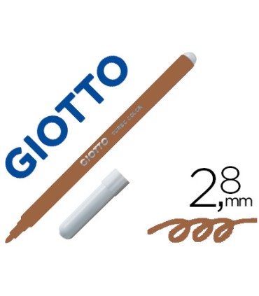 Rotulador giotto turbo color lavable con punta bloqueada unicolor marron