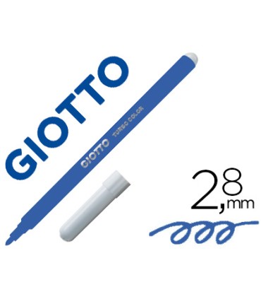 Rotulador giotto turbo color lavable con punta bloqueada unicolor azul oscuro