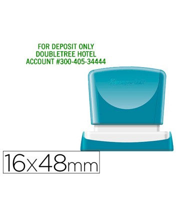 Sello x stamper quix personalizable color verde medidas 16x48 mm q 11