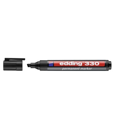 Rotulador edding marcador permanente 330 negro punta biselada 1 5 mm recargable