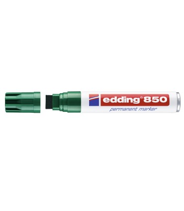 Rotulador edding marcador permanente 850 verde punta biselada 5 15 mm recargable