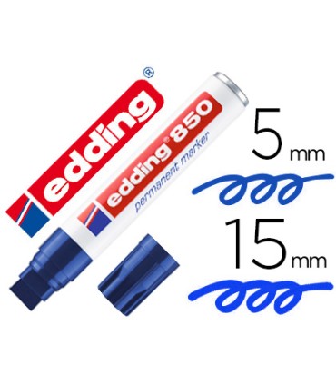 Rotulador edding marcador permanente 850 azul punta biselada 5 15 mm recargable