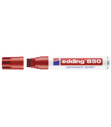 Rotulador edding marcador permanente 850 rojo punta biselada 5 15 mm recargable