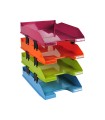 Bandeja sobremesa exacompta plastico arlequin set de 4 unidades colores surtidos 346x254x243 mm