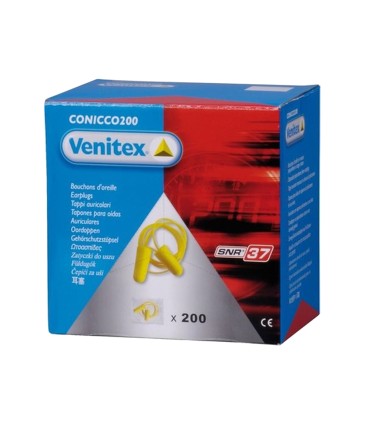 Protector auditivo delta plus conico con cordon caja 200 pares