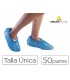 Cubre calzado delta plus polietileno azul talla unica caja de 50 pares