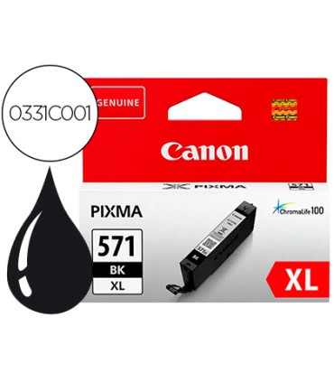 Ink jet canon cli 571bk xl pixma ts5051 5053 5055 6050 6051 6052 8051 8052 9050 9055 negro 4425