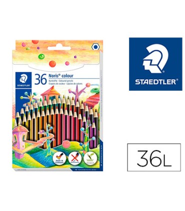 Lapices de colores staedtler wopex ecologico 36 colores en caja de carton