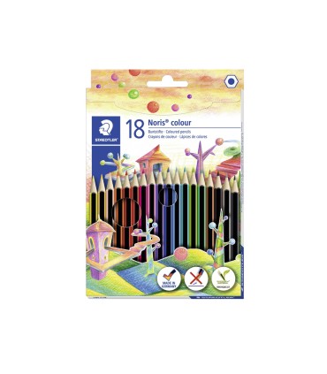 Lapices de colores staedtler wopex ecologico 18 colores en caja de carton