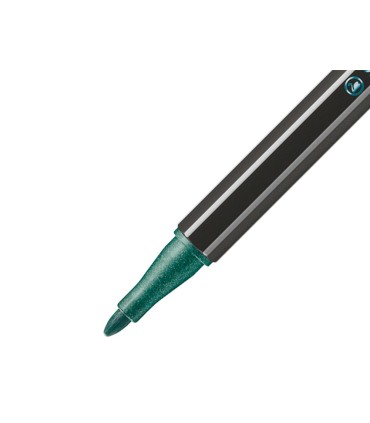 Rotulador stabilo acuarelable pen 68 metalico verde 1 mm