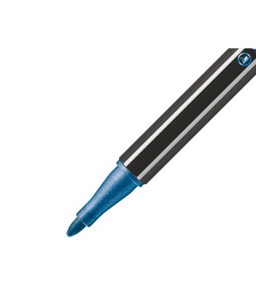 Rotulador stabilo acuarelable pen 68 metalico azul 1 mm