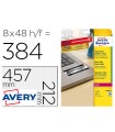 Etiqueta adhesiva resistente avery poliester plata 45,7x21,2 mm laser pack de 8 unidades