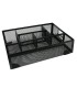 Organizador sobremesa q connect kf17291 bandeja metalica rejilla negra con 6 departamentos 235x183x65 mm