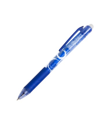 Boligrafo q connect retractil borrable 07 mm color azul