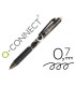 Boligrafo q connect retractil borrable 07 mm color negro