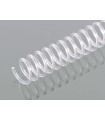 Espiral plastico q-connect transparente 32 5:1 20mm 2mm caja de 100 unidades