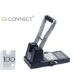 Taladrador q-connect kf18766 negro 2 taladros abertura 10 mm capacidad 100 hojas