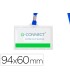 Identificador q connect kf17112 con cordon plano azul y apertura lateral 94x60 mm