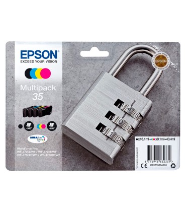 Ink jet epson 35 t3586 pro wf 4720dwf 4725dwf 4730dtwf 4740dtwf multipack negro amarillo cian magenta