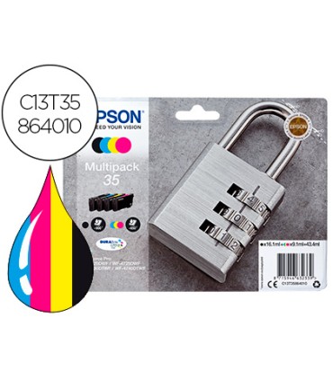 Ink jet epson 35 t3586 pro wf 4720dwf 4725dwf 4730dtwf 4740dtwf multipack negro amarillo cian magenta