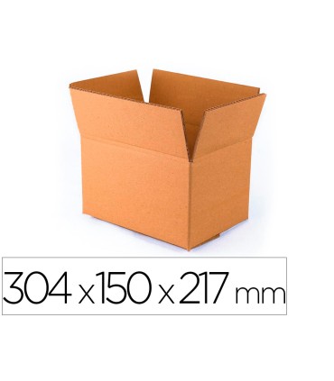 Caja para embalar q connect usos varios carton doble canal marron 304x150x217 mm