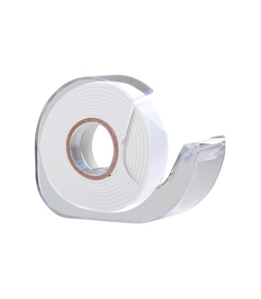 Cinta adhesiva q connect doble cara 10 mt x 12 mm en portarrollos