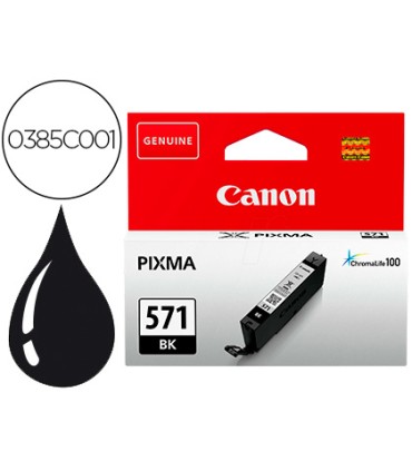 Ink jet canon cli 571 pixma mg6852 ts6050 ts8050 negro