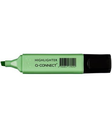 Rotulador q connect fluorescente pastel verde punta biselada