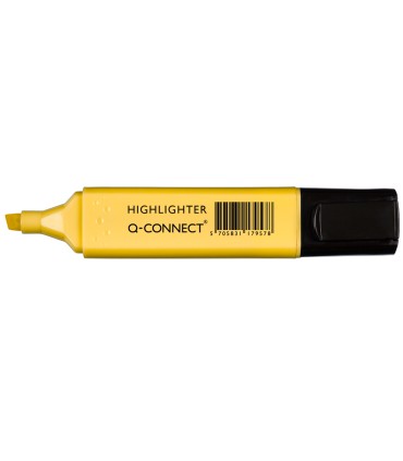 Rotulador q connect fluorescente pastel amarillo punta biselada