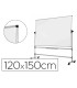 Pizarra blanca bi office blanca de acero vitrifricado volteable doble cara 120x150 cm