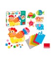 Juego goula didactico animal stickers foam