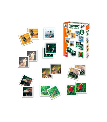 Juego diset didactico memo photo animals