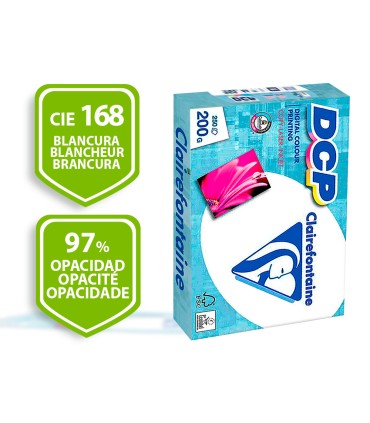 Papel fotocopiadora clairefontaine din a4 200 gr paquete de 250 hojas