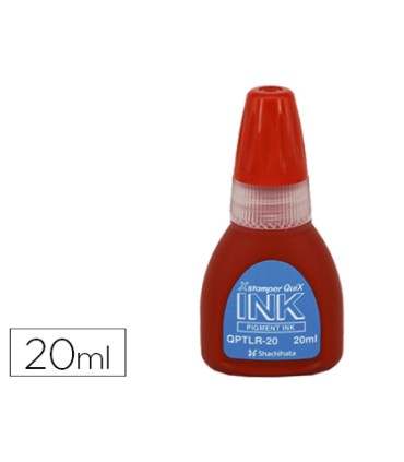 Tinta x stamper quix para sellos roja bote de 20 ml