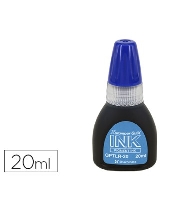 Tinta x stamper quix para sellos azul bote de 20 ml