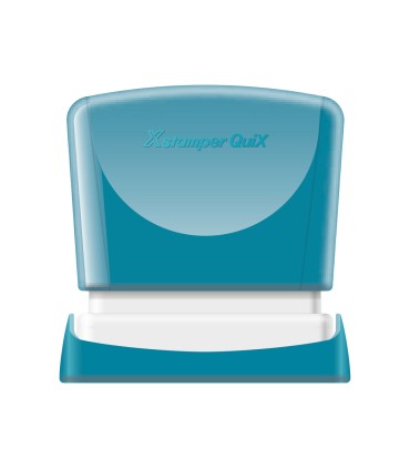 Sello x stamper quix personalizable color azul medidas 11x40 mm q 10