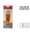 Pinceles daler rowney simply art sintentico mango corto dorado blister de 6 unidades