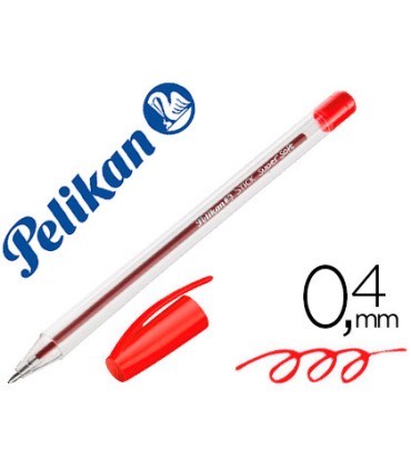 Boligrafo pelikan stick super soft rojo