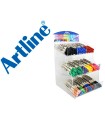 Rotulador artline supreme brush base de agua punta tipo pincel trazo variable expositor de 108 unidades