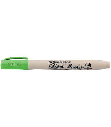 Rotulador artline supreme brush pintura base de agua punta tipo pincel trazo variable verde amarillento