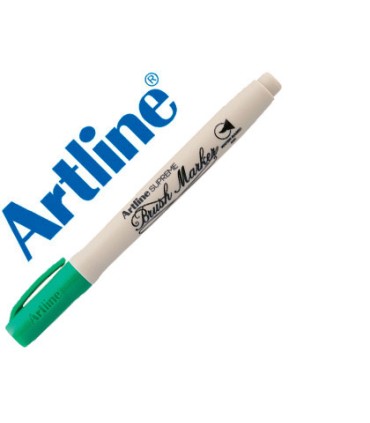 Rotulador artline supreme brush pintura base de agua punta tipo pincel trazo variable verde