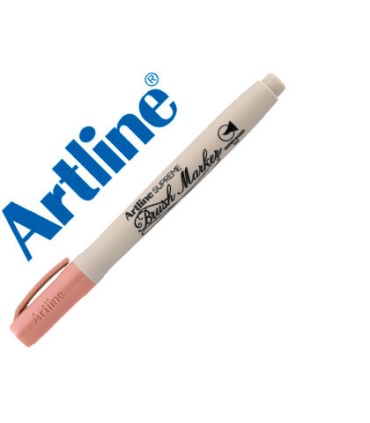 Rotulador artline supreme brush pintura base de agua punta tipo pincel trazo variable melocoton