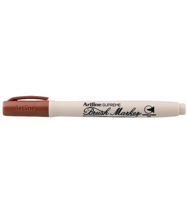 Rotulador artline supreme brush pintura base de agua punta tipo pincel trazo variable marron