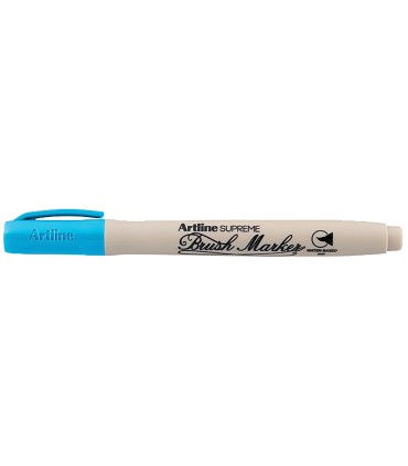 Rotulador artline supreme brush pintura base de agua punta tipo pincel trazo variable celeste