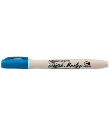 Rotulador artline supreme brush pintura base de agua punta tipo pincel trazo variable azul