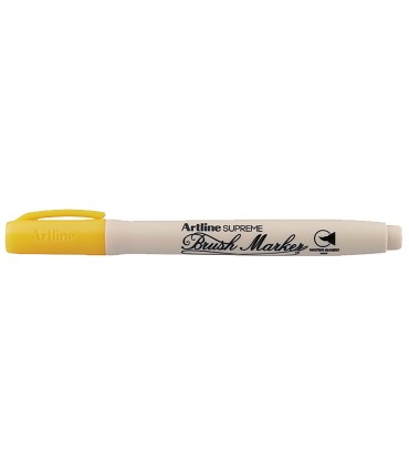 Rotulador artline supreme brush pintura base de agua punta tipo pincel trazo variable amarillo