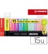 Rotulador stabilo boss fluorescente 70 blister de 15 unidades colores surtidos