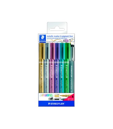 Rotulador staedtler metalico 8323 blister de 6 unidades colores surtidos 1 rotulador calibrado 308 c2 9