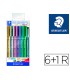 Rotulador staedtler metalico 8323 blister de 6 unidades colores surtidos 1 rotulador calibrado 308 c2 9